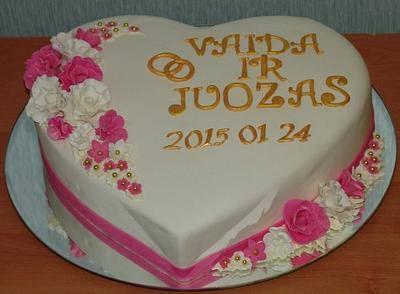 Heart shaped wedding cake - Cake by Zaneta