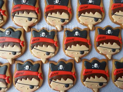Pirate decorated cookies - Cake by Calpurnia's bakery