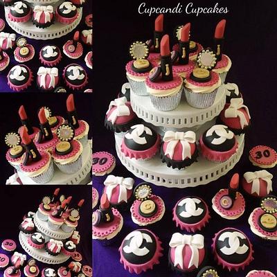 Pink black & white girls best friend Cupcandi  - Cake by Cupcandi Cupcakes