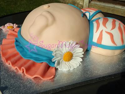 birthday and baby shower cake - Cake by SugarMagicCakes (Christine)