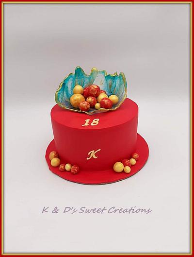18th birthday cake  - Cake by Konstantina - K & D's Sweet Creations