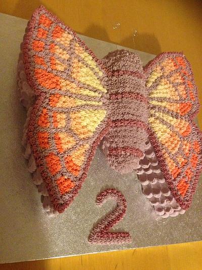 Butterfly cake all buttercream - Cake by emma