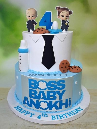Boss Baby cake in 2 tier - Cake by Sweet Mantra Homemade Customized Cakes Pune