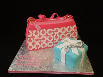 Coach Purse/Tiffany Box - Cake by Elisa Colon