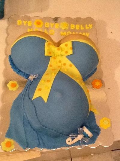 Pregnant belly - Cake by Eneida Diaz