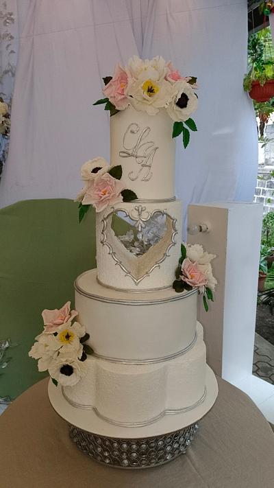 Silver Wedding cake - Cake by Edward Gador