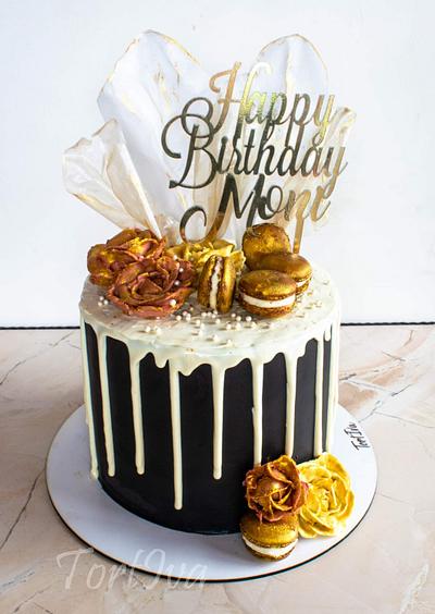 Black white and gold - Cake by TortIva