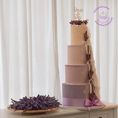 My lavender wedding cake - Cake by Glorydiamond