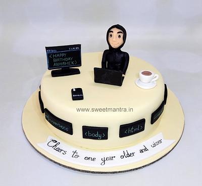 Techie cake - Cake by Sweet Mantra Homemade Customized Cakes Pune