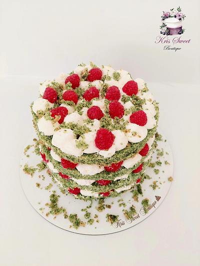 Spinach and raspberries - Cake by Kristina Mineva