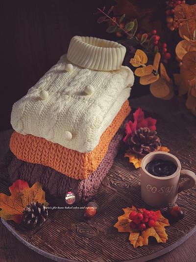 Sweater Cake | Autumn Cake - Cake by Maria's