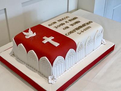 Twin's Confirmation Cake - Cake by Margaret Lloyd