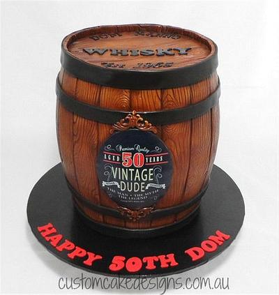 Whisky Barrel Cake - Cake by Custom Cake Designs