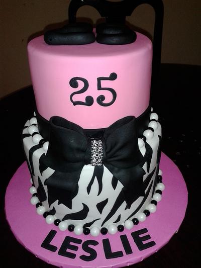 Zebra Print Birthday Cake - Cake by Rosa