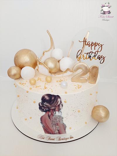 21 in gold - Cake by Kristina Mineva
