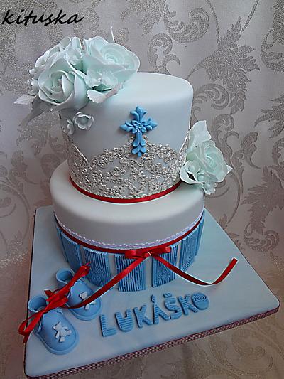 christening cake for boy - Cake by Katarína Mravcová