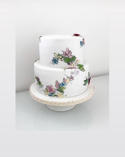 Painted flower cake - Cake by Dasa