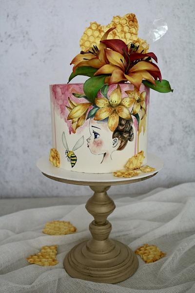 Honey Bee Girl - Cake by tomima