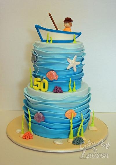 Man Gone Fishing Birthday Cake - Cake by Lauren