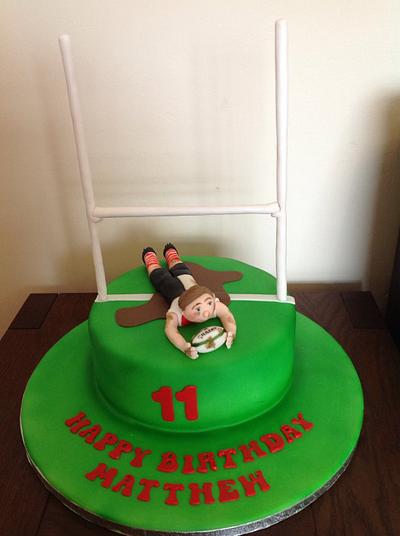 The rugby cake - Cake by Sue's Sugar Art Bakery 