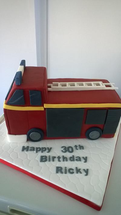 Fire Engine cake - Cake by Combe Cakes