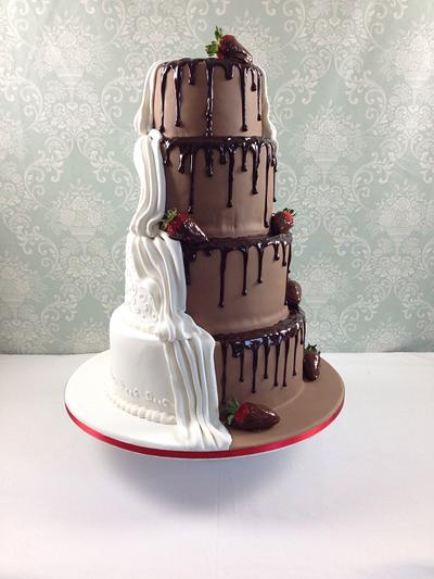 Chocolate & Whit Wedding Cake - Cake by S & J Foods