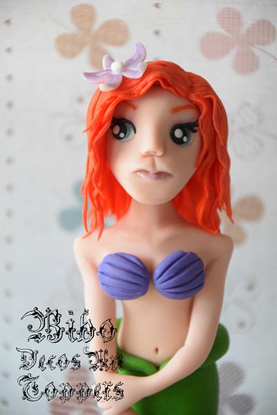 Mermaid Fondant Topper  - Cake by BiboDecosArtToppers 