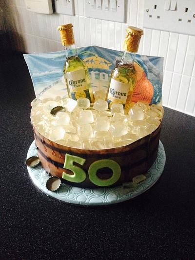 Beer bucket cake  - Cake by Claire Trainor-Hayes (Pretty Petals Cakery) 