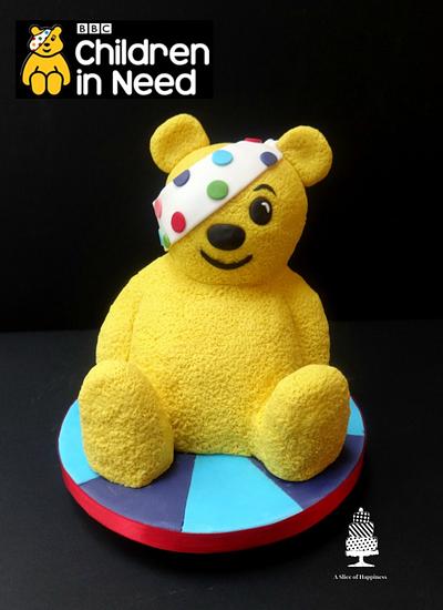 Children in Need cake - Pudsey Bear - Cake by Angela - A Slice of Happiness