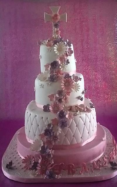 Baptism cake! 💞 - Cake by silvia ferrada colman