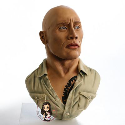 Dwayne "The Rock" Johnson bust cake - Cake by Inspired Cakes - by Amy 