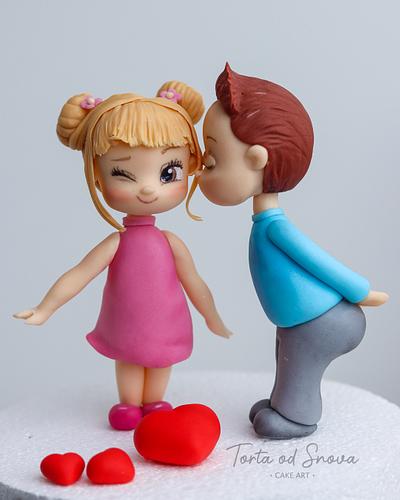 Cute Valentine's Day cake toppers 💕 - Cake by Torta Od Snova