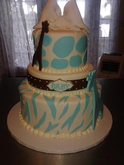 Zebra print Baby Shower Cake - Cake by Rosa