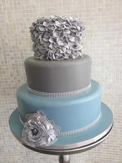 Ruffle Wedding Cake - Cake by Over The Top Cakes Designer Bakeshop