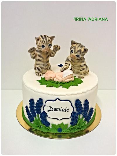 Kittens and Baby - Cake by Irina-Adriana