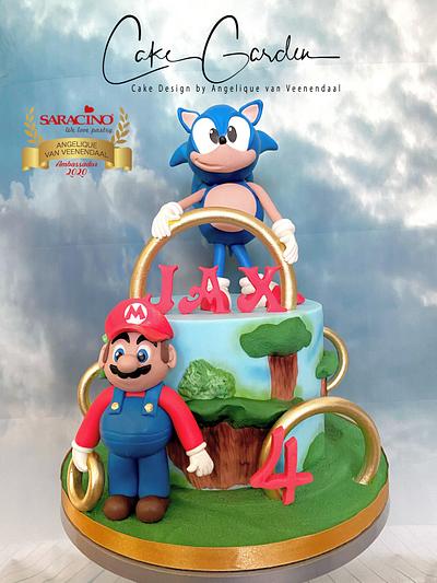 Sonic & Mario cake  - Cake by Cake Garden 