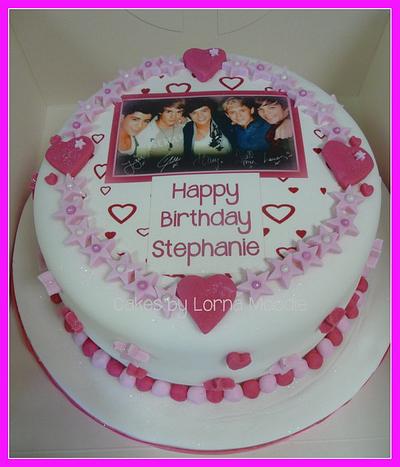 One Direction Edible Image Cake - Cake by Cakes by Lorna