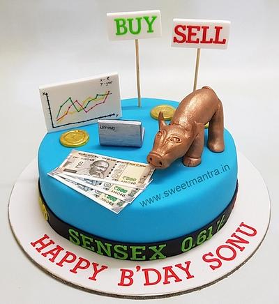 Stocks Bull design cake - Cake by Sweet Mantra Customized cake studio Pune