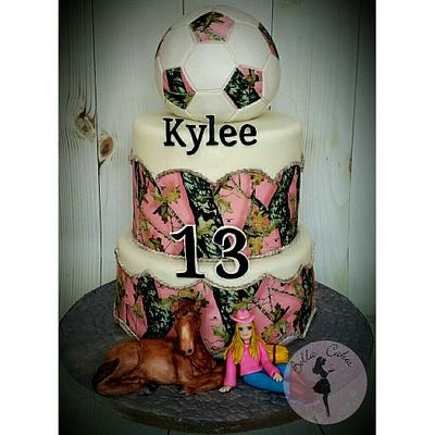 Mossy Oak , Soccer Theme Birthday Cake   - Cake by BellaCakes & Confections