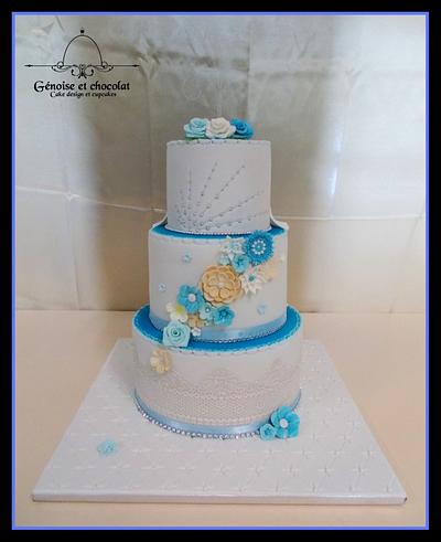 Flowers and marvel wedding cake - Cake by Génoise et chocolat