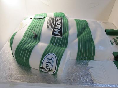 Celtic football top cake - Cake by MarksCakes