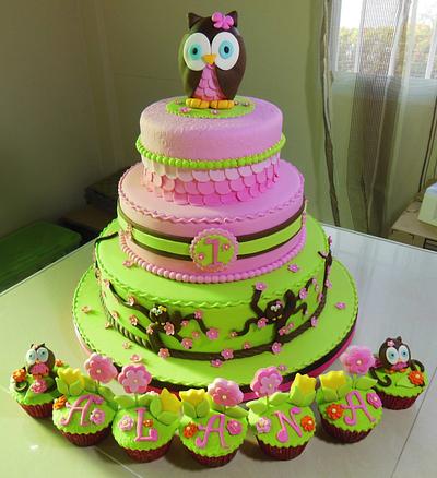 Owl cake  - Cake by Yanet Silva