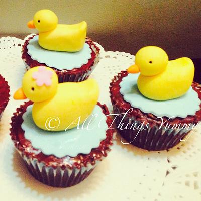 Duckie Cupcakes! - Cake by All Things Yummy