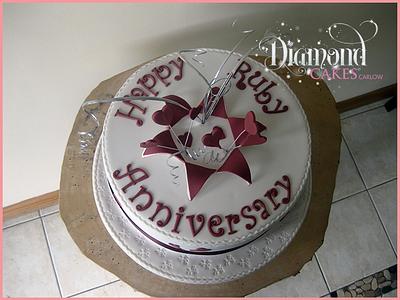 Ruby Wedding Anniversary - Cake by DiamondCakesCarlow