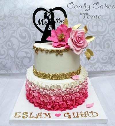 Pink ruffles cake - Cake by Eman Sobhy