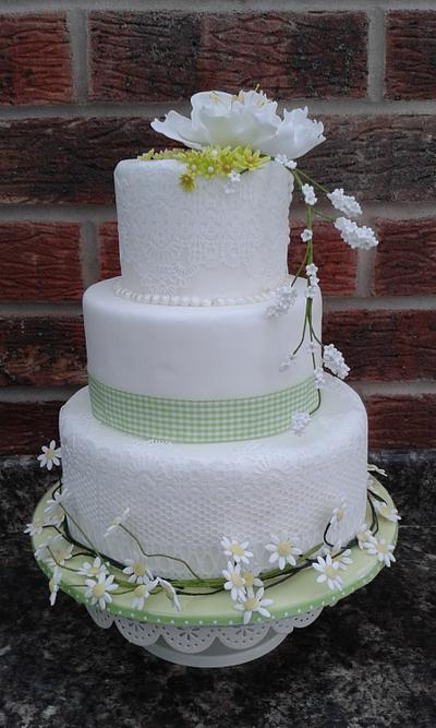 Springtime Wedding cake - Cake by Karen's Kakery
