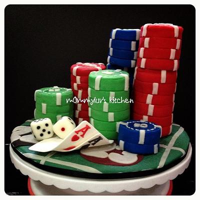 Poker Chips - Cake by m0mmyluv