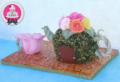 A sugar artist tea party collaboration - Cake by Danielle Lechuga