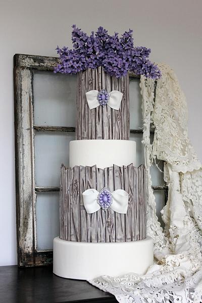 Lilacs & Weathered Wood - Cake by With Love & Confection