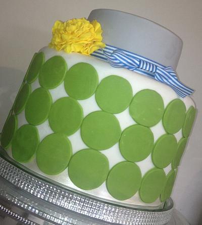 Pillar Box 'n Spots Wedding Cake - Cake by Lisa